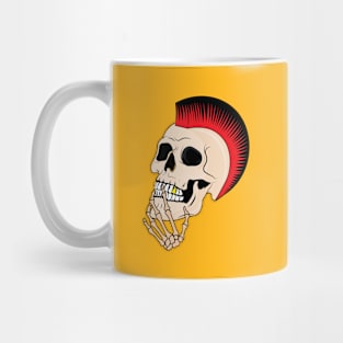 punck skull thinking,skull,punk rock,rocker,band Mug